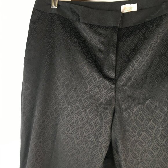 Laundry by Shelli Segal Black Trouser Print Dress Pants Size 14 - Picture 3 of 10